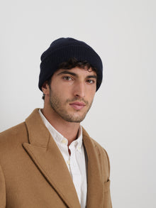 Unisex | Wool Cotton Beanie | Navy