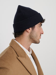 Unisex | Wool Cotton Beanie | Navy