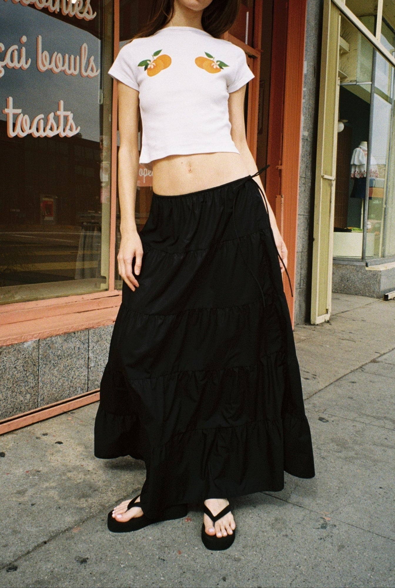 Tiered Maxi Skirt | Black