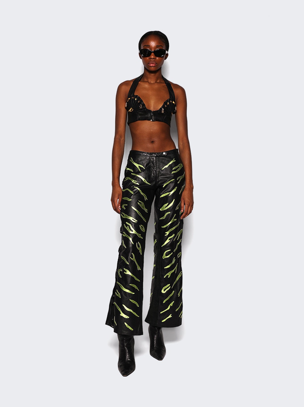 Women | Momma's Blues | Magaly Tiger Pants Black | Green