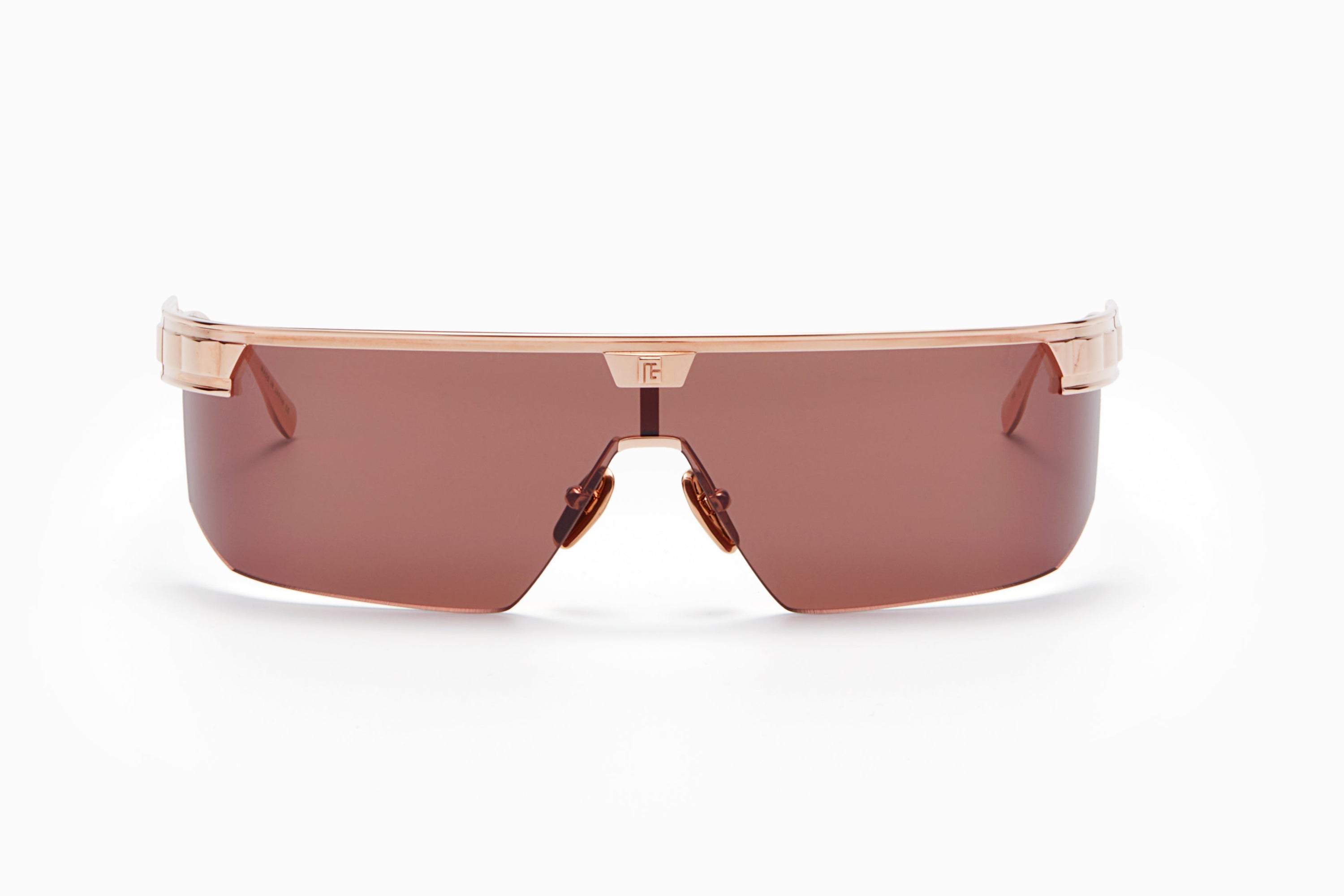 Unisex | Major Sunglass | Rose Gold | Dark Brown w/ Black Mirror