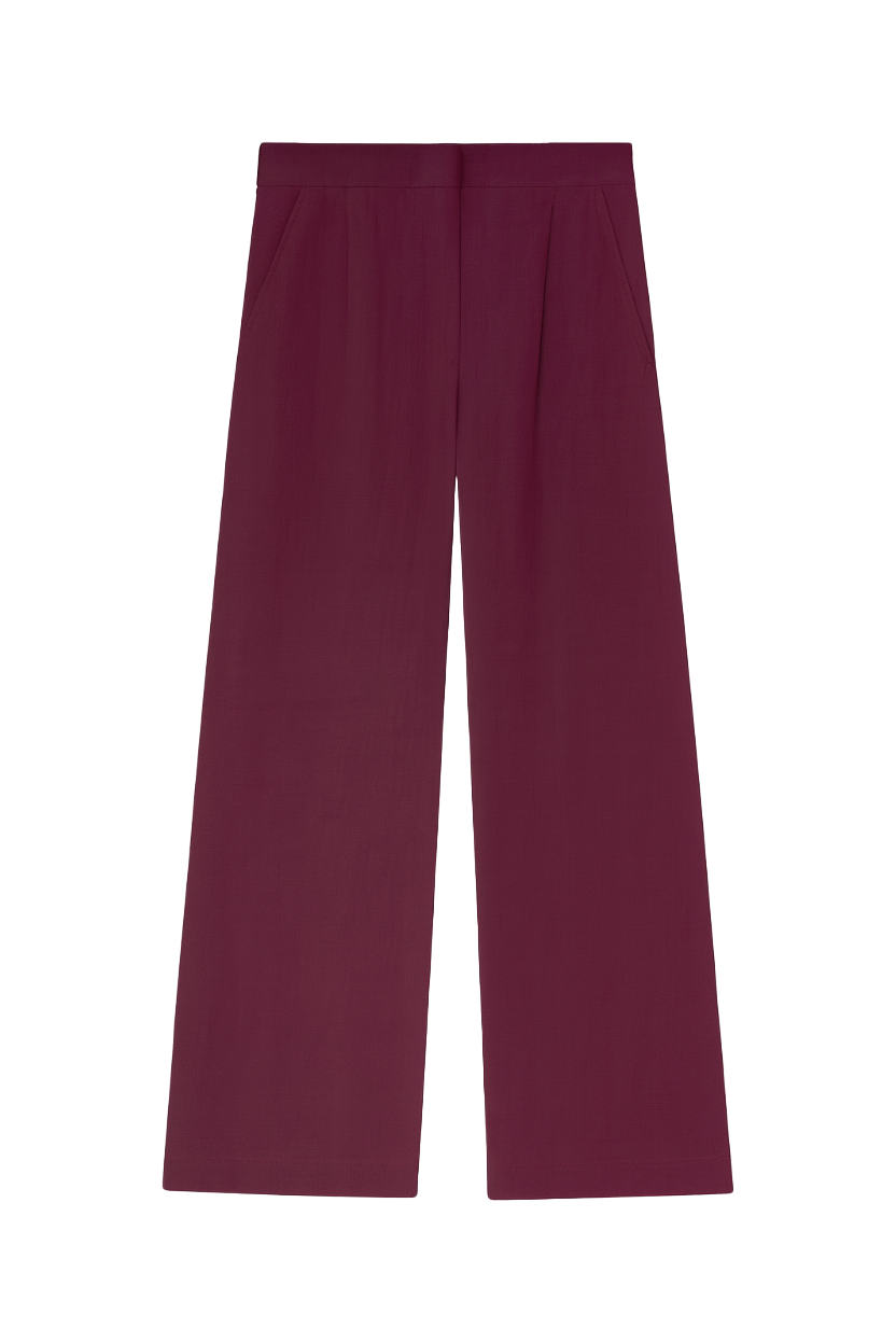 Marina Linen Trouser | Plum