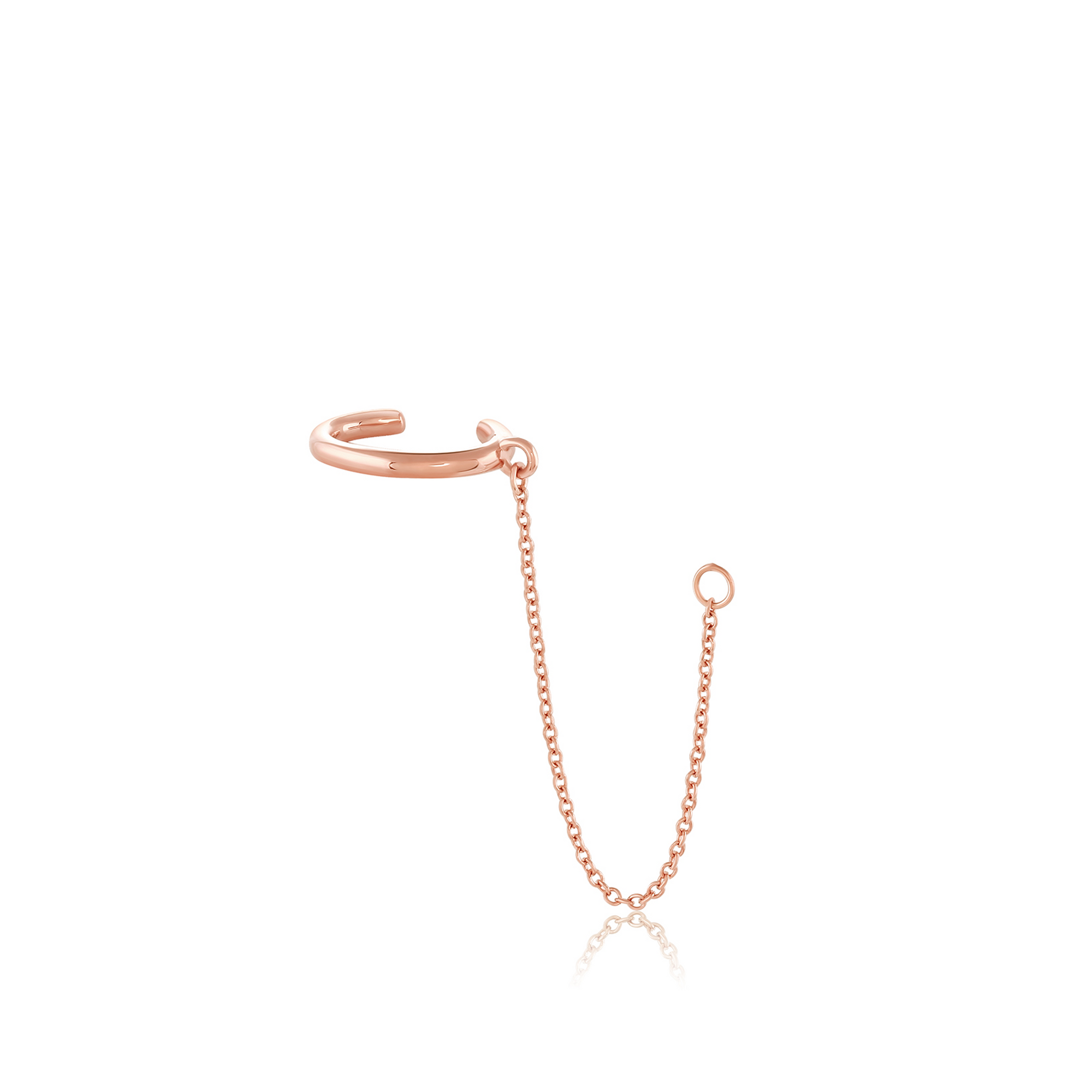 Women | Everyday Ear Cuff & Chain | 14k Rose Gold