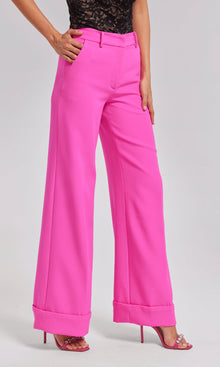Mavis Crepe Pants | Magenta