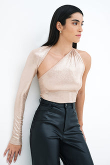Manhattan Metallic One Shoulder Top | Stardust