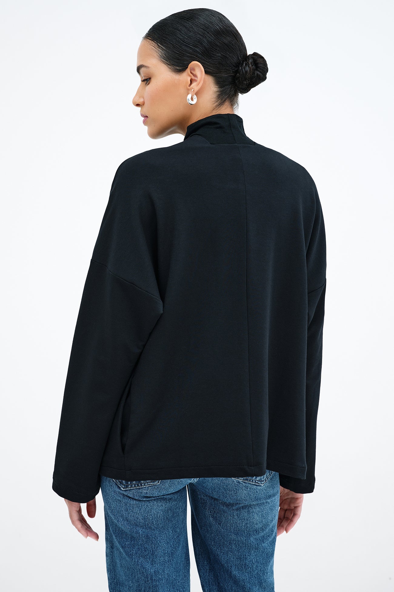 Tillary Sweatshirt Jacket | Black