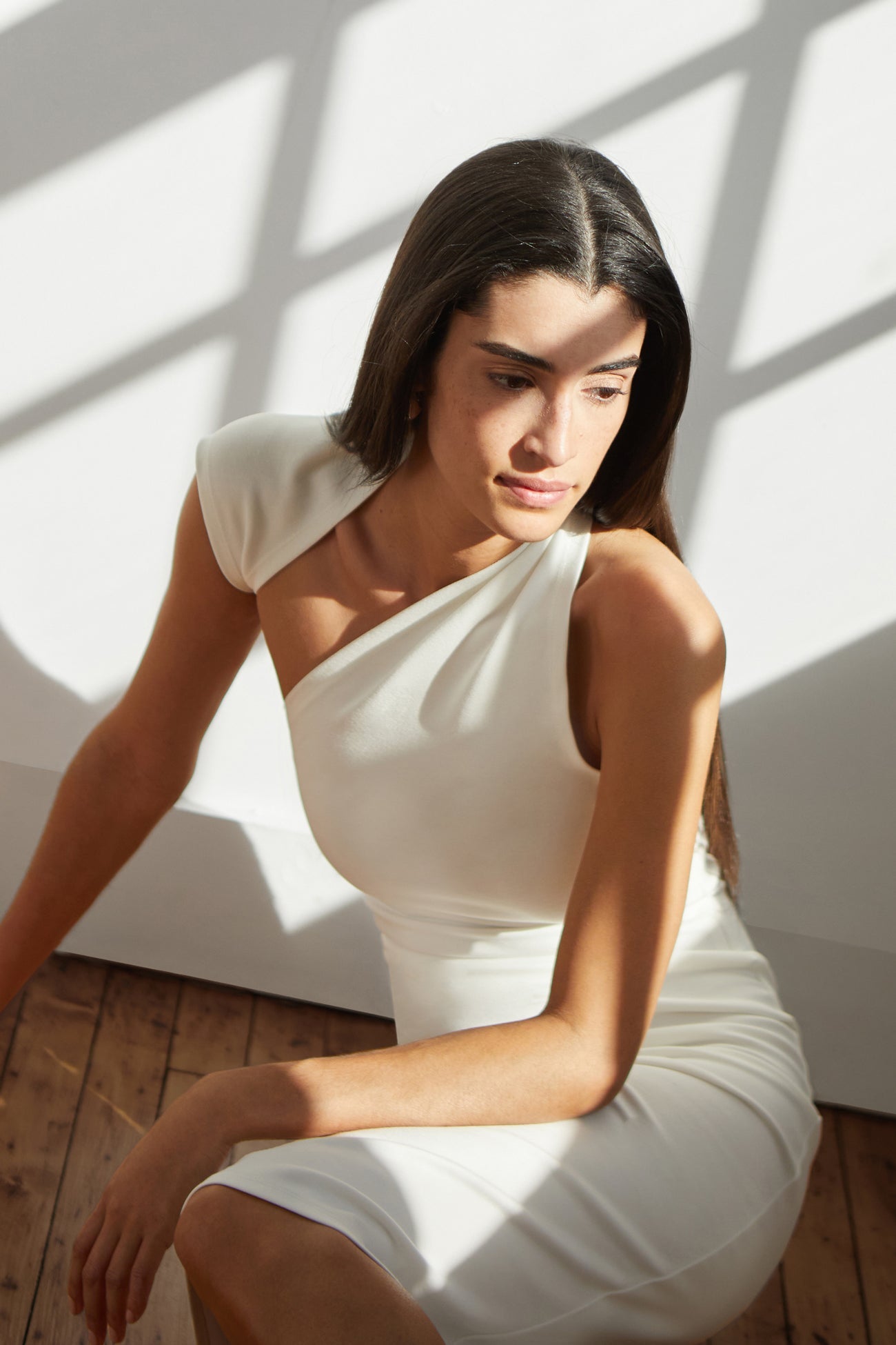 Manhattan Sleeveless Midi Dress | Off White