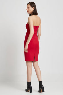 Metro Strapless Dress | Red