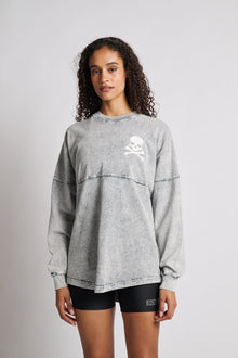 Women | Spirit Jersey | Mineral Crewneck | Grey Mineral Wash