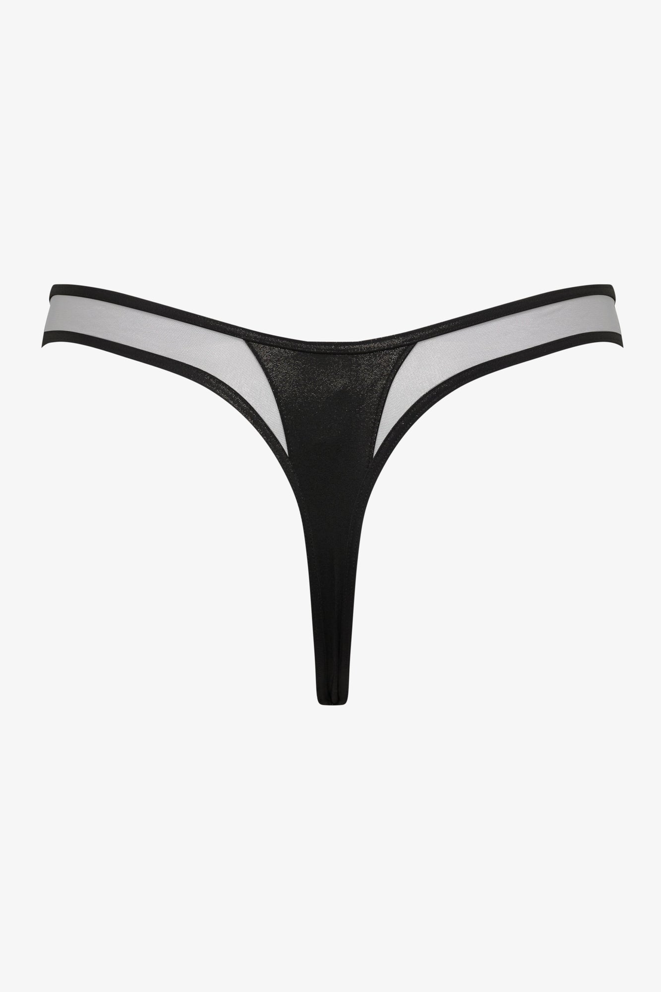 High-Cut Thong Bikini Bottom - Minuit | Black