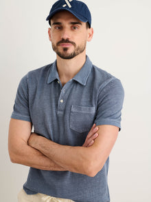 Men | Vintage Wash Polo | Faded Blue