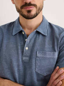 Men | Vintage Wash Polo | Faded Blue