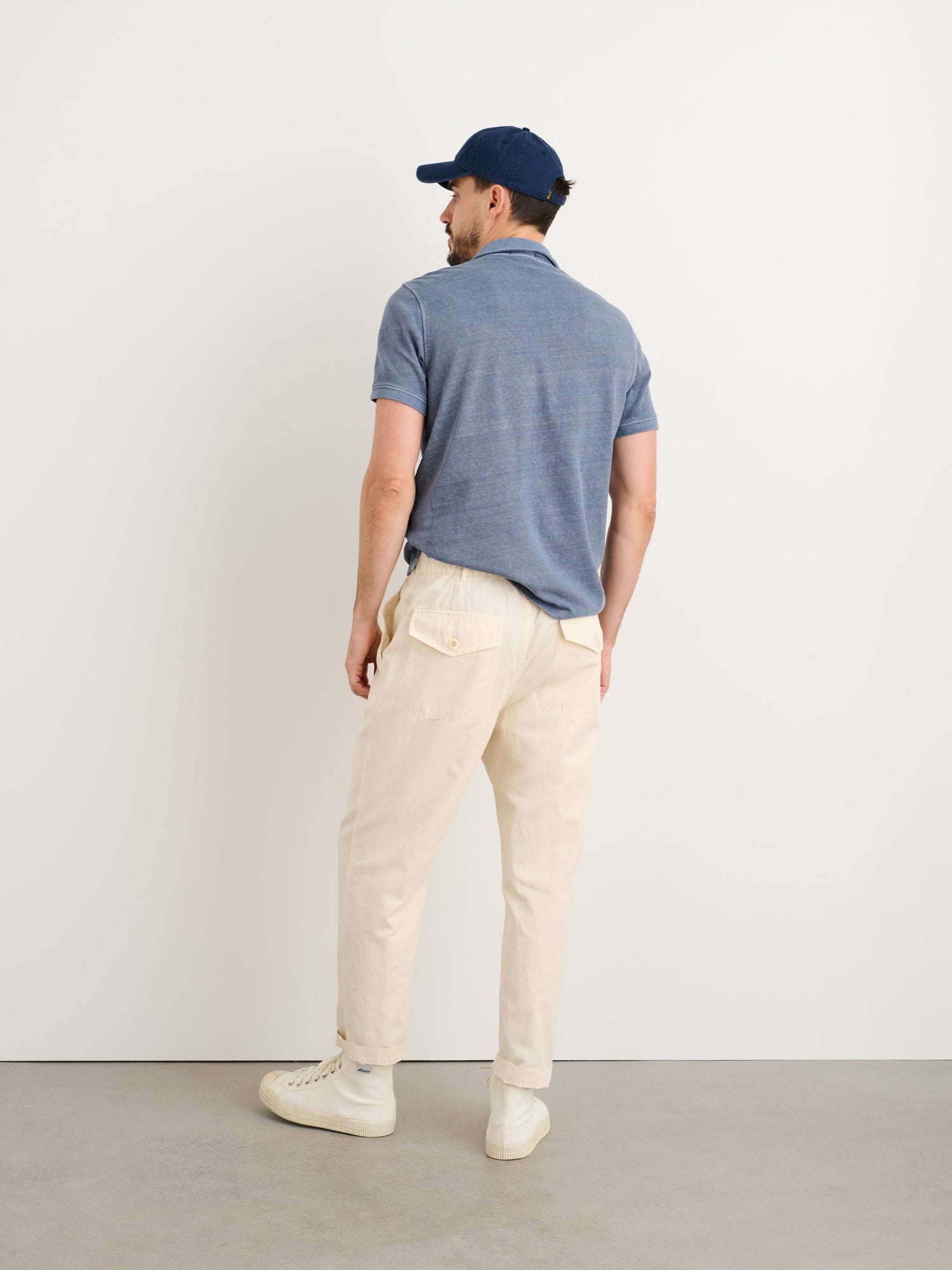 Men | Vintage Wash Polo | Faded Blue