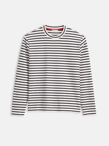 Men | Long Sleeve Striped Tee | Natural x Navy