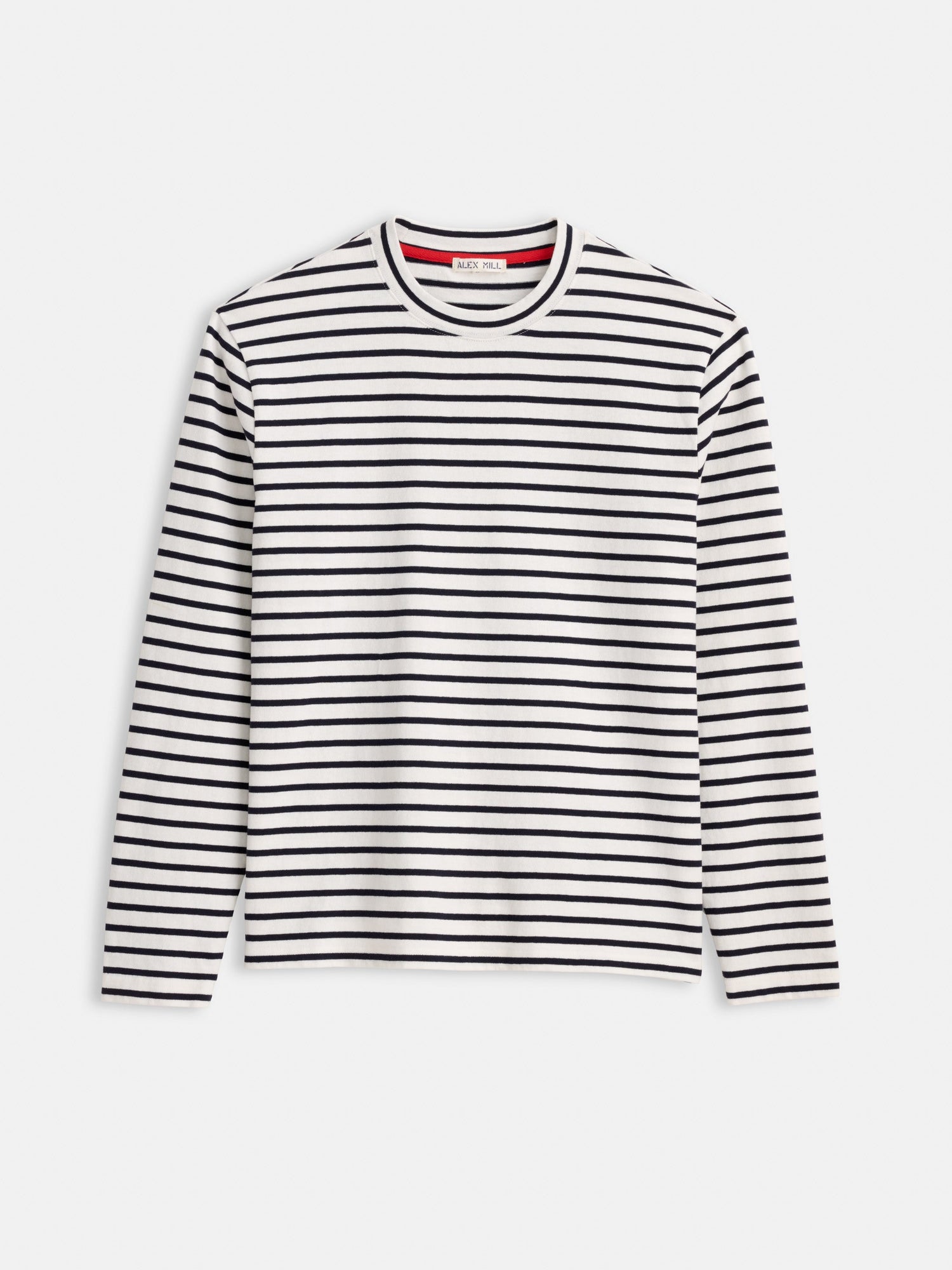 Men | Long Sleeve Striped Tee | Natural x Navy