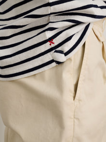 Men | Long Sleeve Striped Tee | Natural x Navy