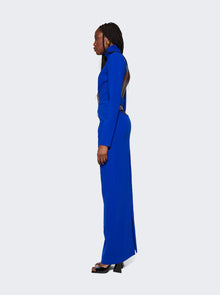 Women | Monot | High Neck Backless Dress | Blue