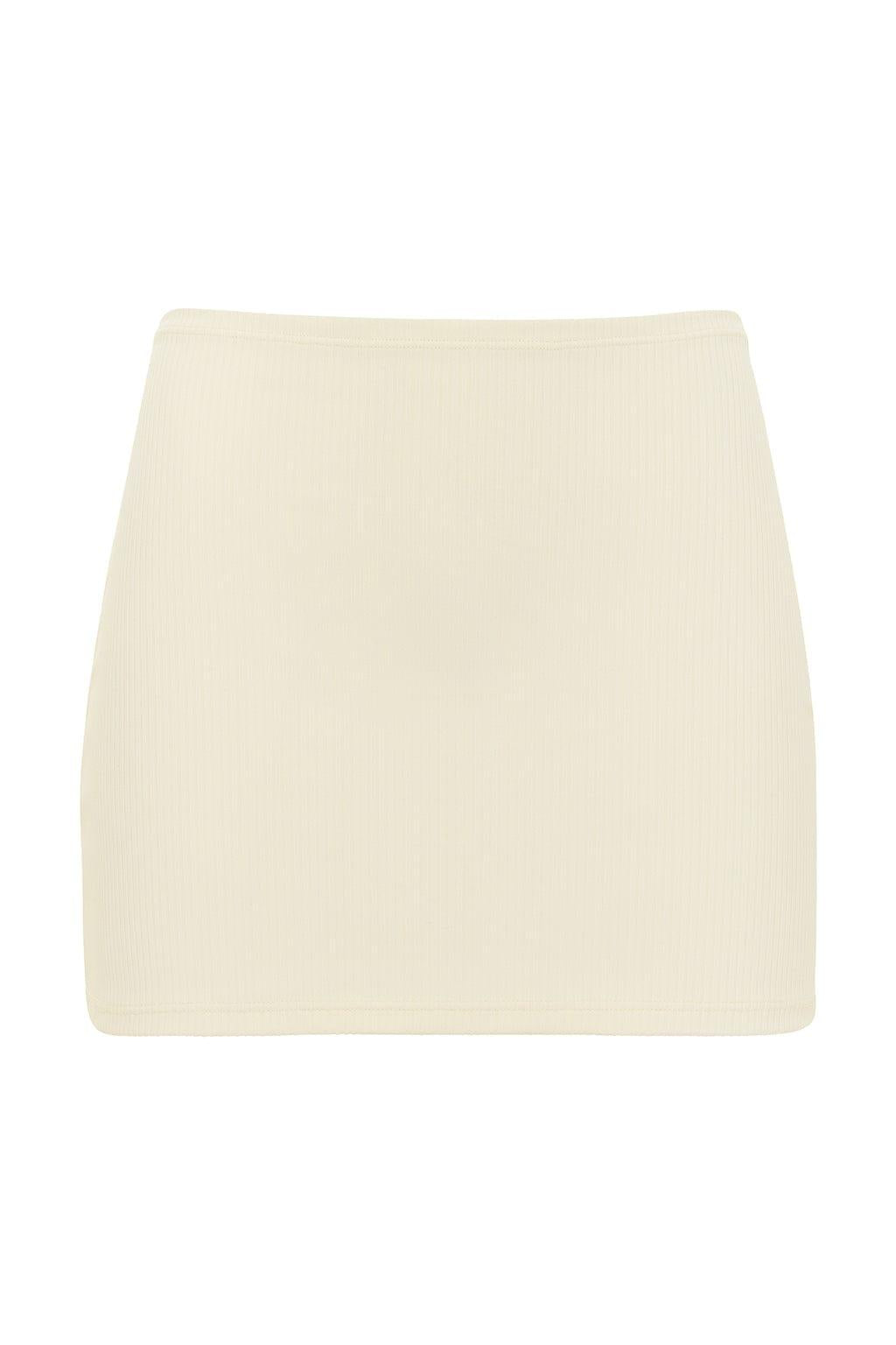 Micro Skirt | Cream Rib