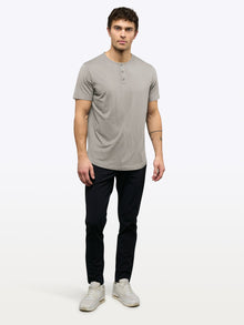 Mens | AO Henley Curve-Hem Tee | Signature-Fit PYCA Pro | Mourning Dove