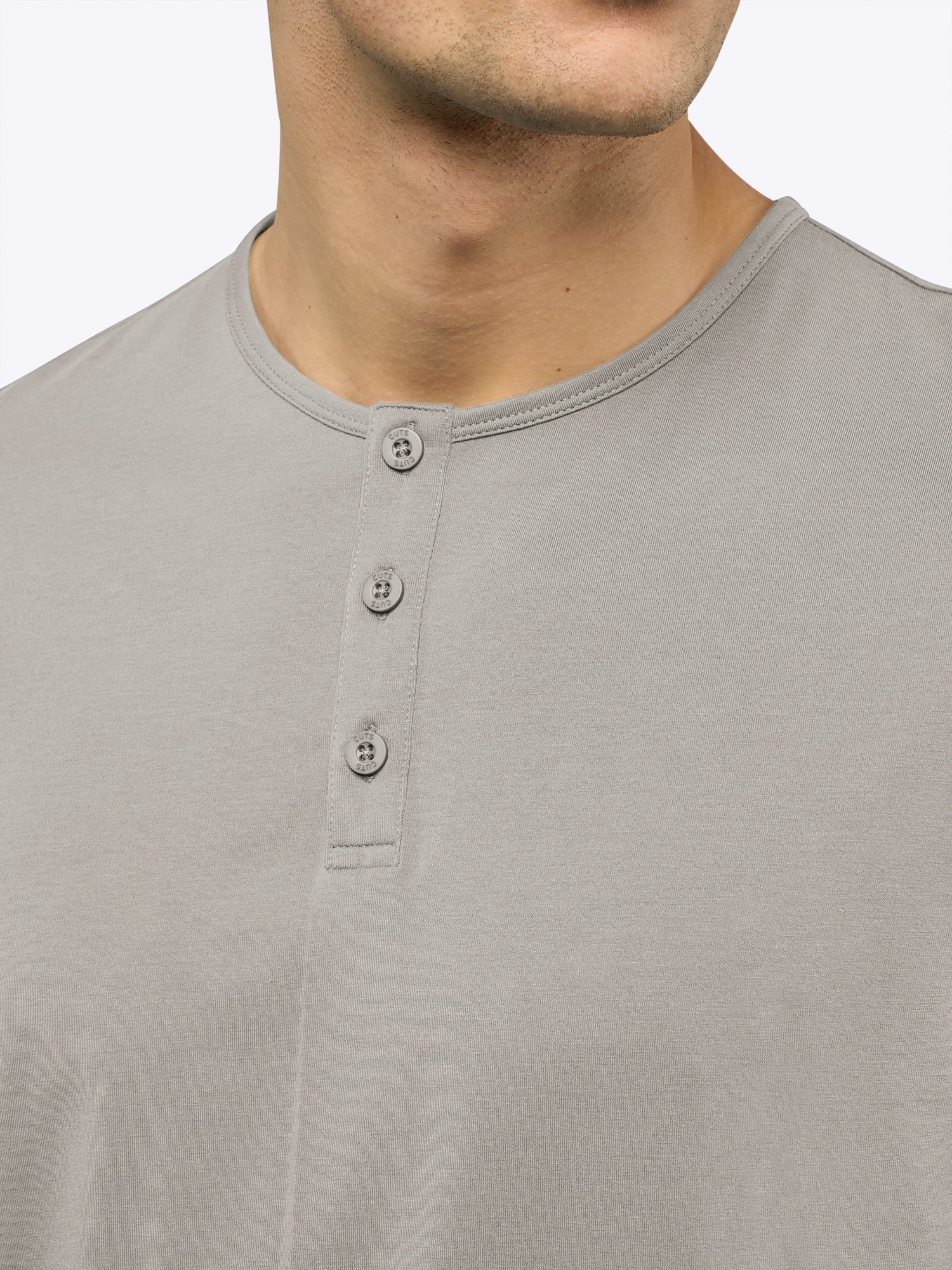 Mens | AO Henley Curve-Hem Tee | Signature-Fit PYCA Pro | Mourning Dove
