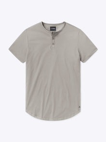 Mens | AO Henley Curve-Hem Tee | Signature-Fit PYCA Pro | Mourning Dove