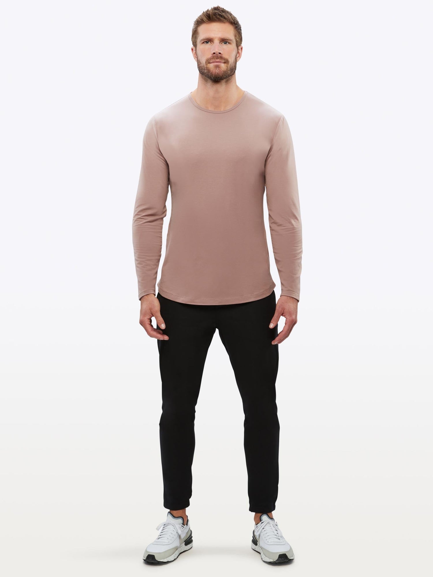 Mens | AO Long Sleeve Curve-Hem Tee | Signature-Fit PYCA Pro | Mountain Mist