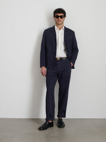Men | Long Inseam Straight Leg Pant | Vintage Washed Chino Dark Navy