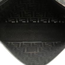 Fendi | Pre-Owned Medium Zucca Perforated Leather Baguette Messenger Bag | Blue/Light Blue