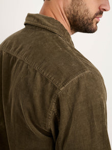 Men | Mill Shirt | Fine Wale Corduroy Military Olive