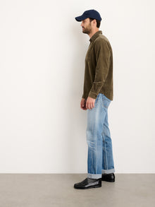 Men | Mill Shirt | Fine Wale Corduroy Military Olive