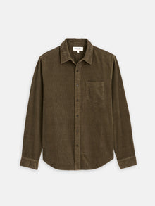 Men | Mill Shirt | Fine Wale Corduroy Military Olive