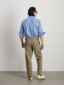 Men | Mill Shirt | Ticking Stripe Blue x Navy x White Stripe
