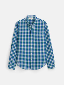Men | Mill Shirt in Madras | Blue x Green