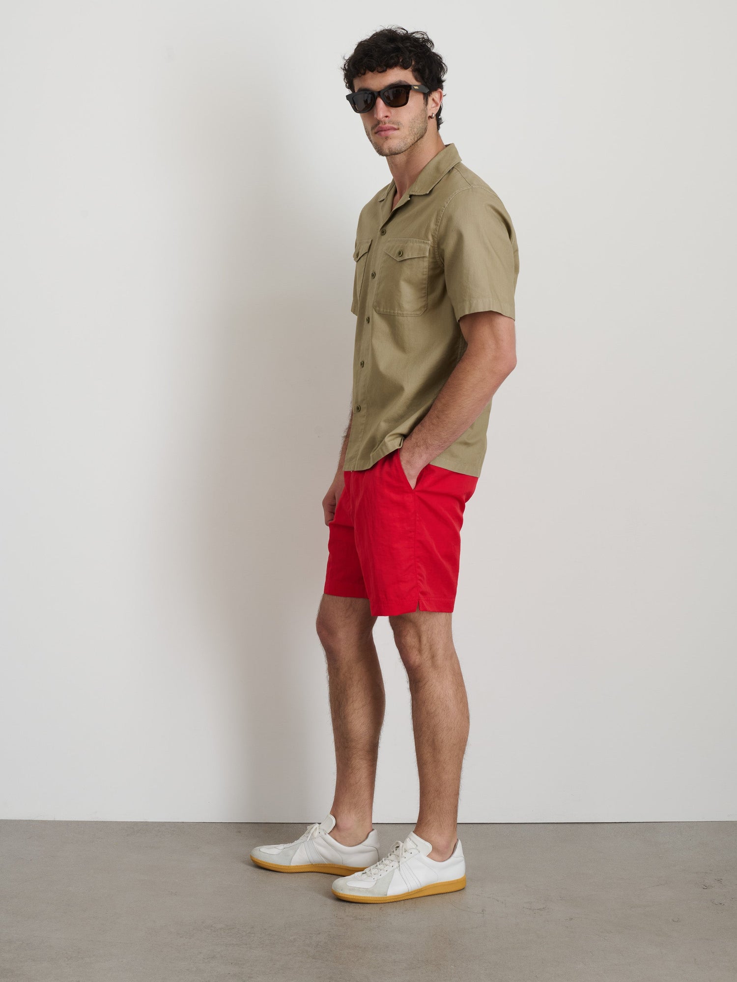 Men | Utility Camp Shirt | Lightweight Twill Khaki
