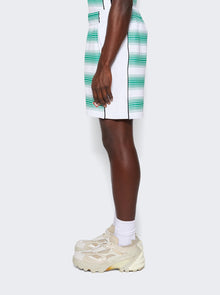 Men | CASABLANCA | Gradient Strip Sweatshorts Gradient Stripe | Green