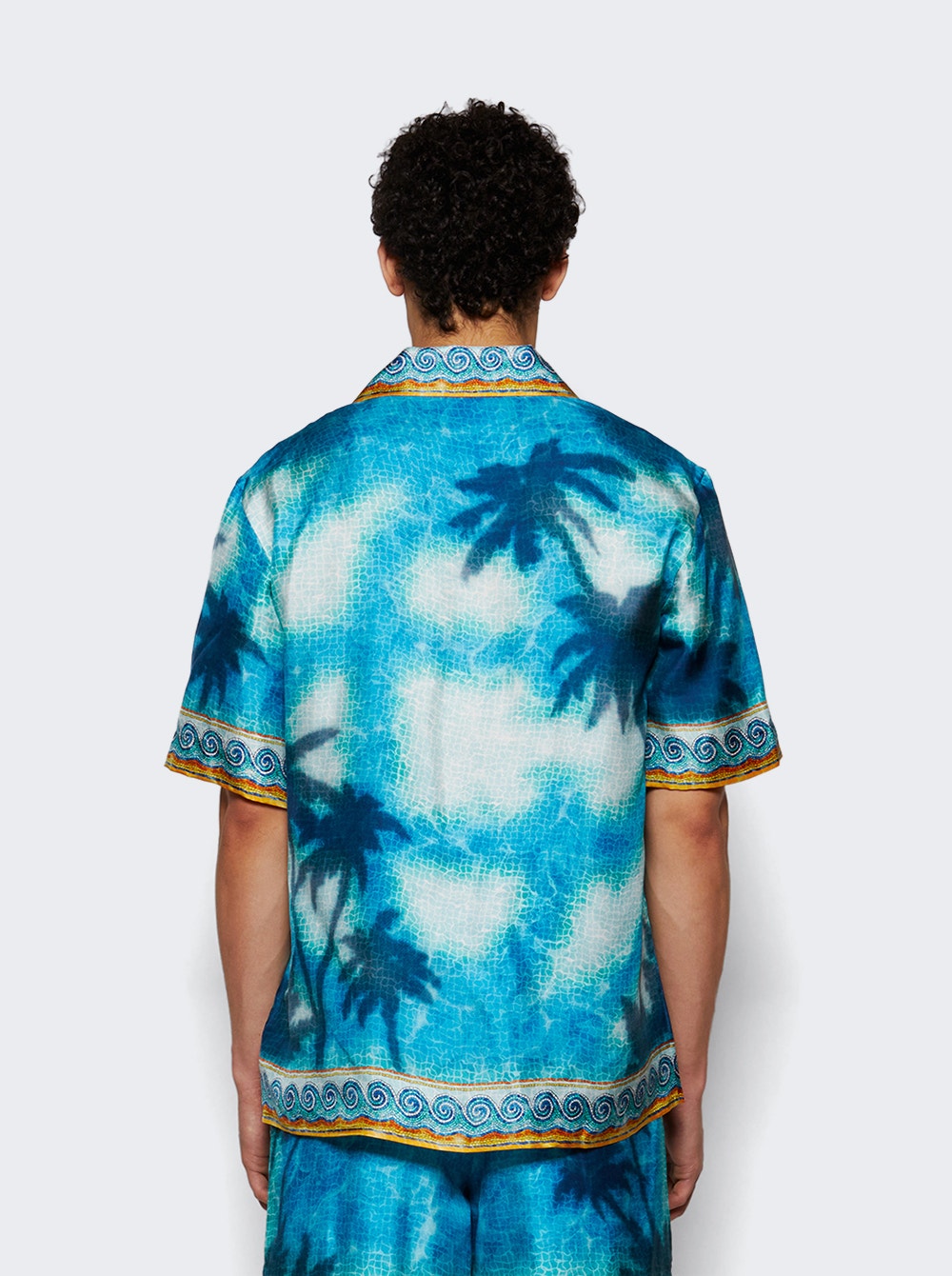 Men | CASABLANCA | Caustics Emblem Shirt | Turquoise