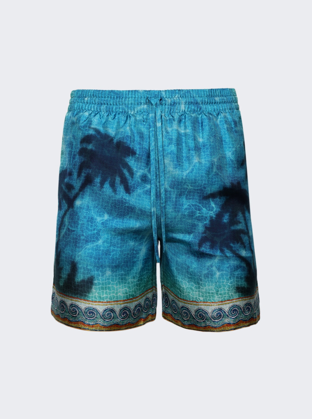 Men | CASABLANCA | Caustics Emblem Shorts | Turquoise