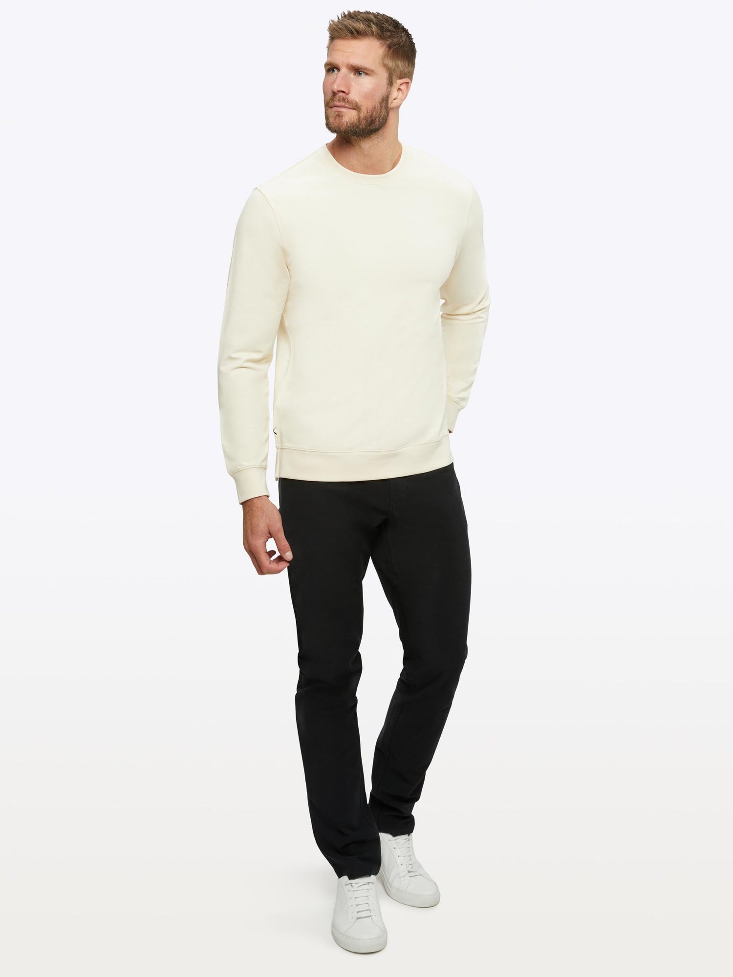 Mens | Hyperloop Pullover Split-Hem | Signature-Fit | Ivory