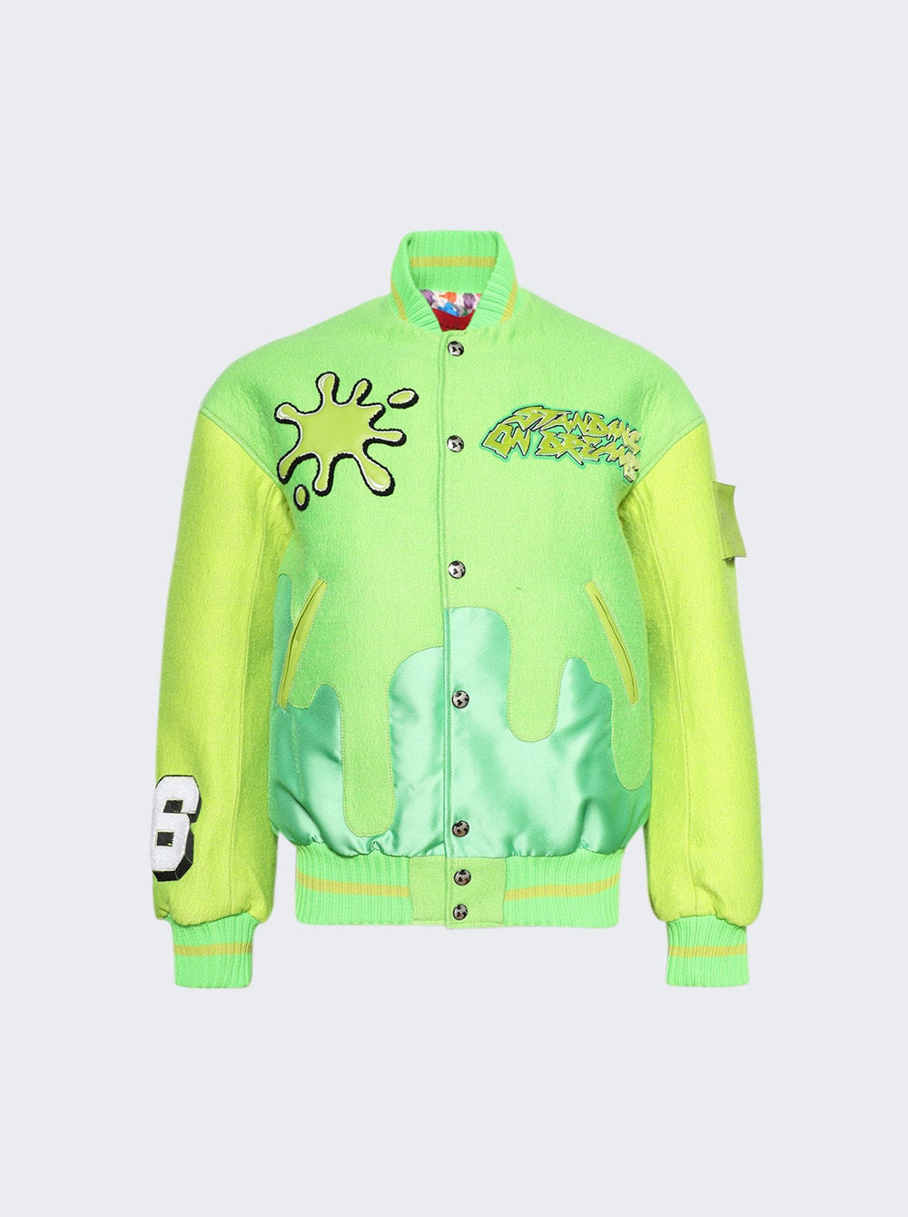 Members of The Rage | Slime Varsity Jacket | Green