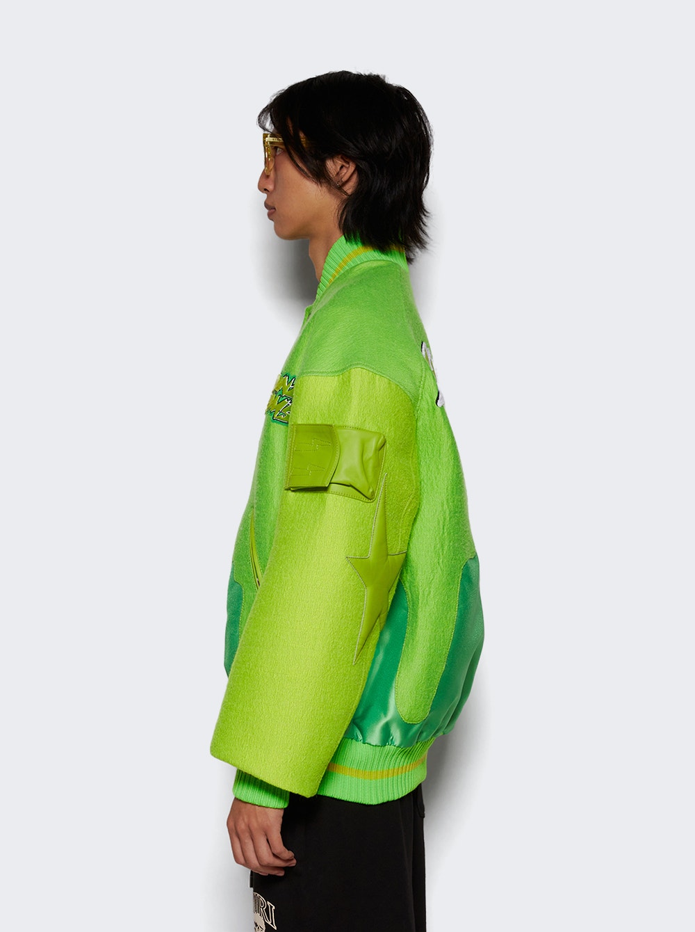 Members of The Rage | Slime Varsity Jacket | Green