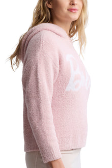 Womens | CozyChic Barbie Hoodie | Dusty Rose/White