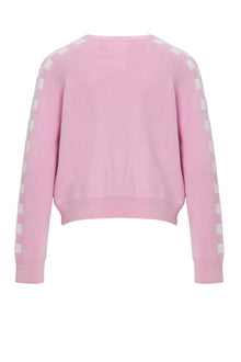 Youth | CozyChic Ultra Lite Checkered Barbie Pullover | Barbie Pink