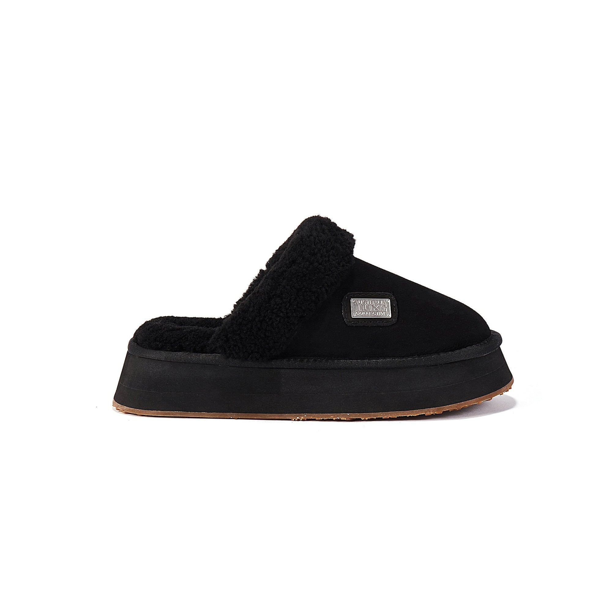 MULE PLATFOAM SUEDE BLACK - Australia Luxe Collective