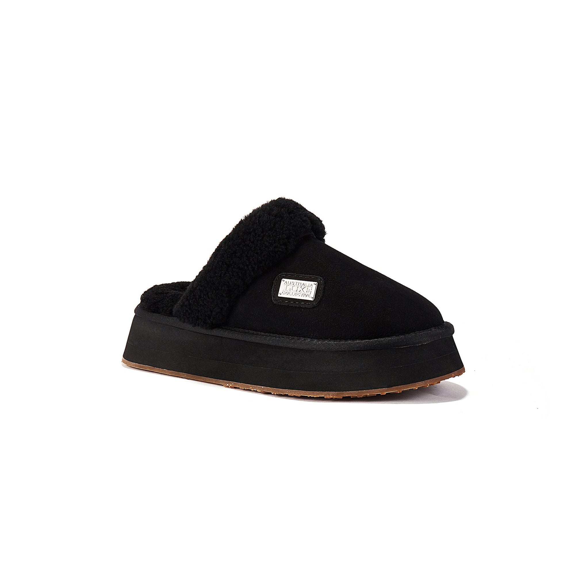 MULE PLATFOAM SUEDE BLACK - Australia Luxe Collective
