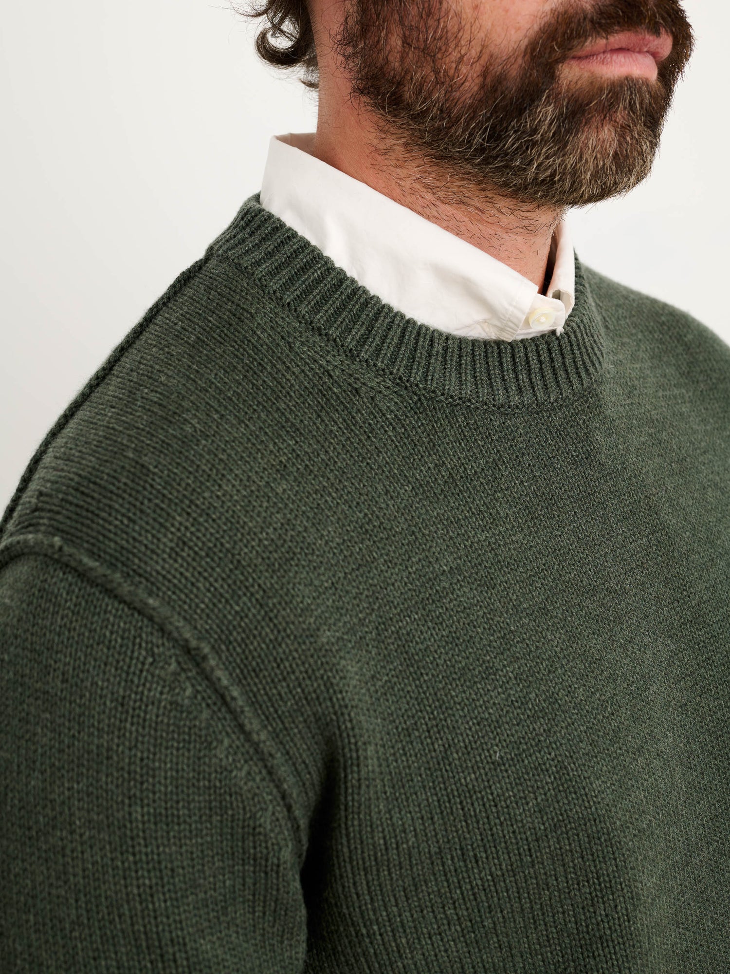 Men | Weston Pullover | Wool Cotton Heather Forest