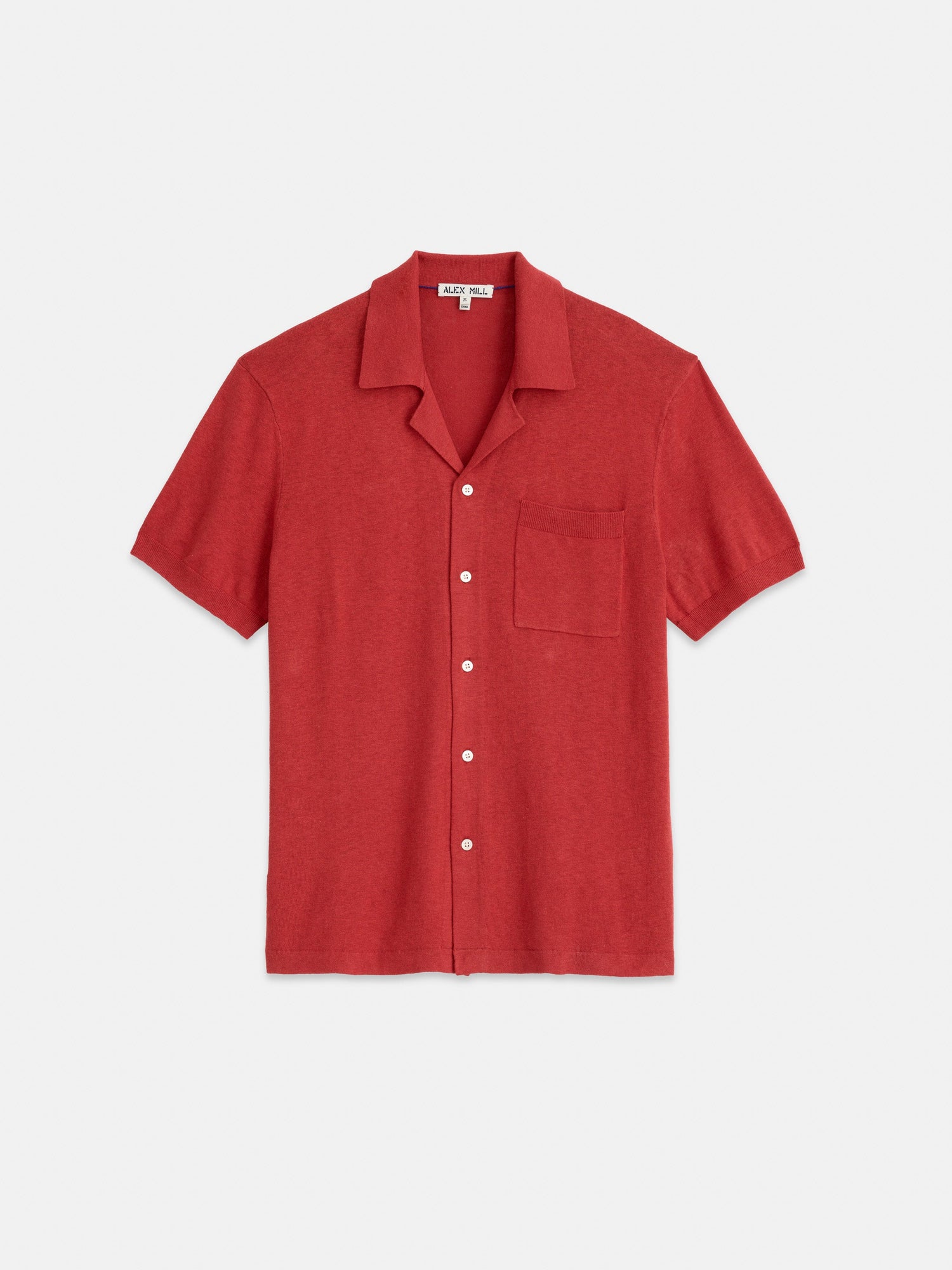 Men | Aldrich Knit Shirt | Hemp Cotton Persimmon