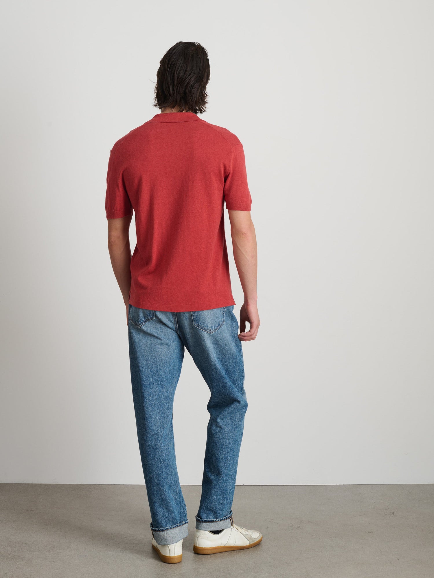 Men | Aldrich Knit Shirt | Hemp Cotton Persimmon