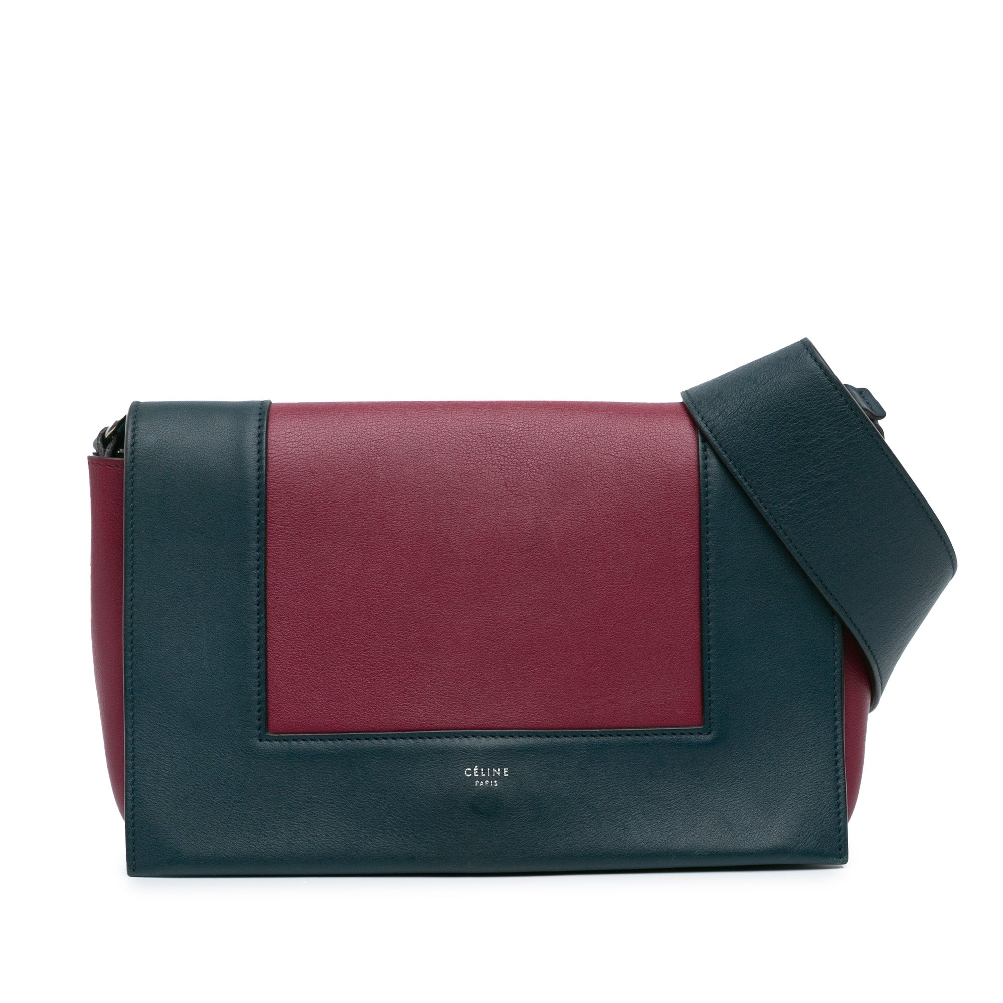 Celine | Pre-Owned Leather Frame Shoulder Bag | Red
