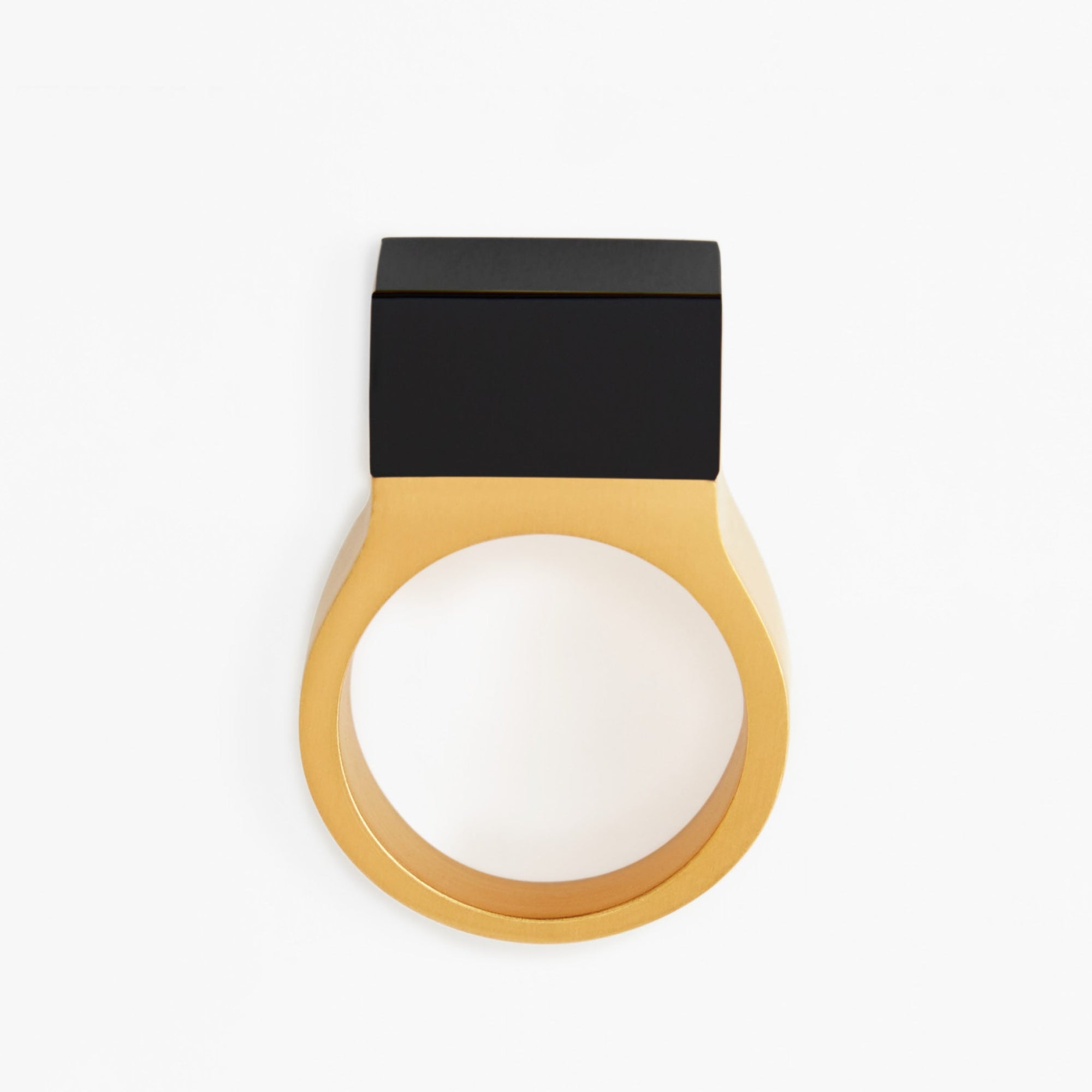 Vector Ring | 18K Gold Plated | Onyx