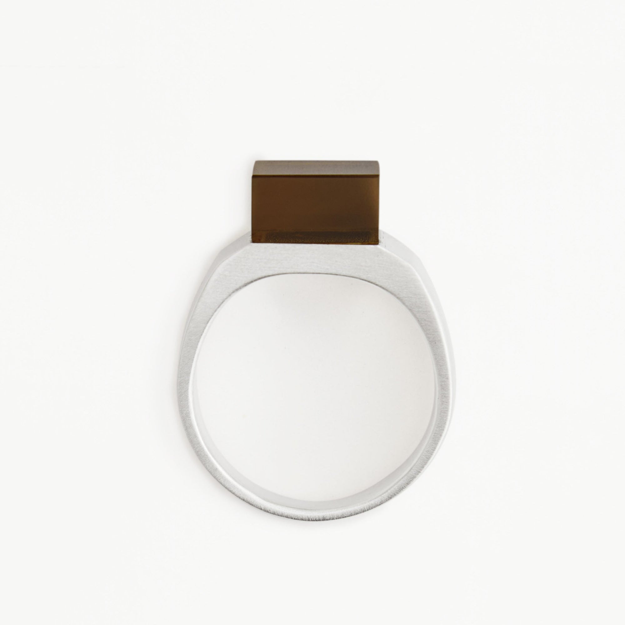 Pixel Ring | Silver | Smokey Quartz